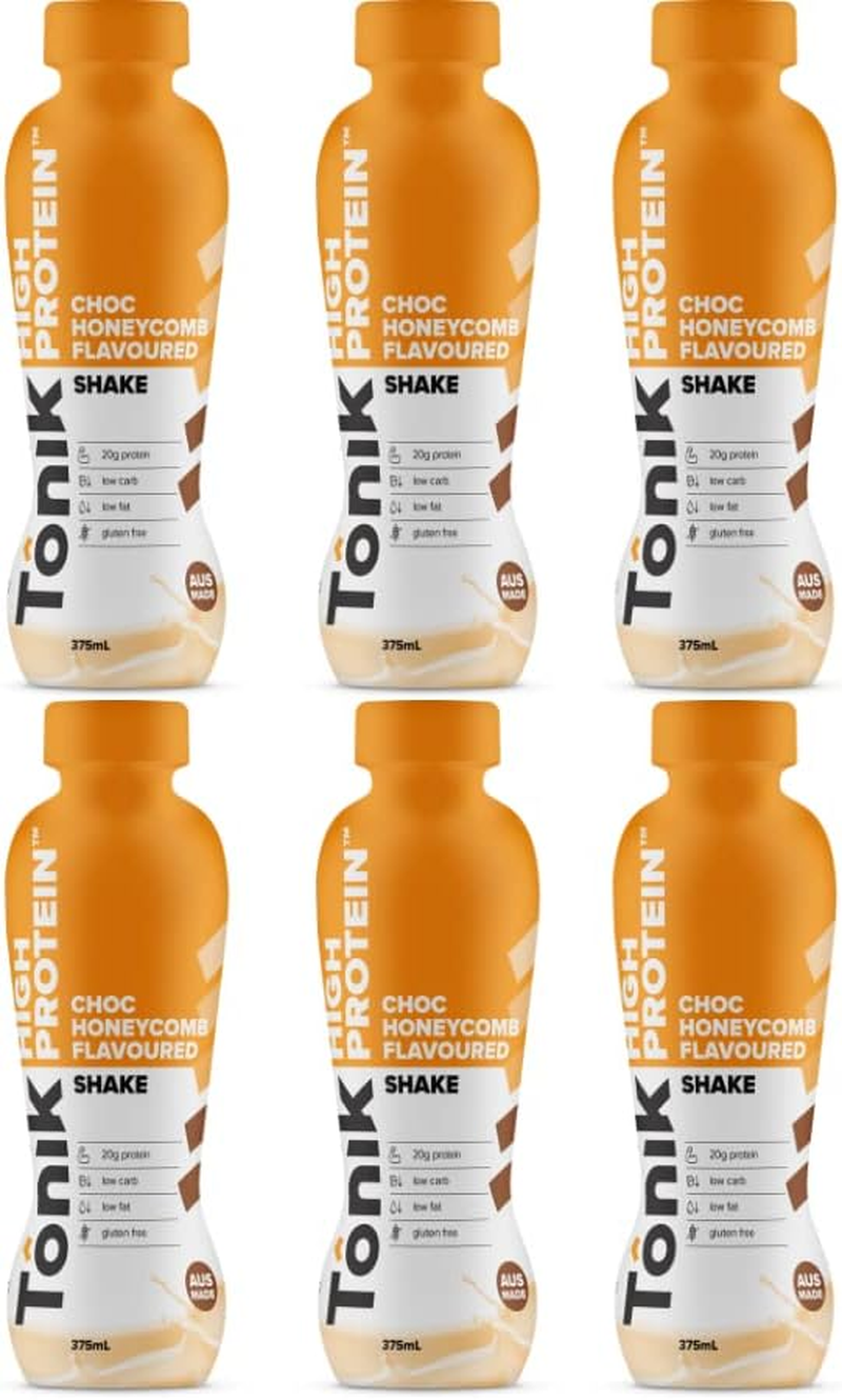 Tonik High Protein Ready to Drink (RTD) Choc Honeycomb Flavoured Premium Protein Shake 375 Ml (Pack of 6) image number 3