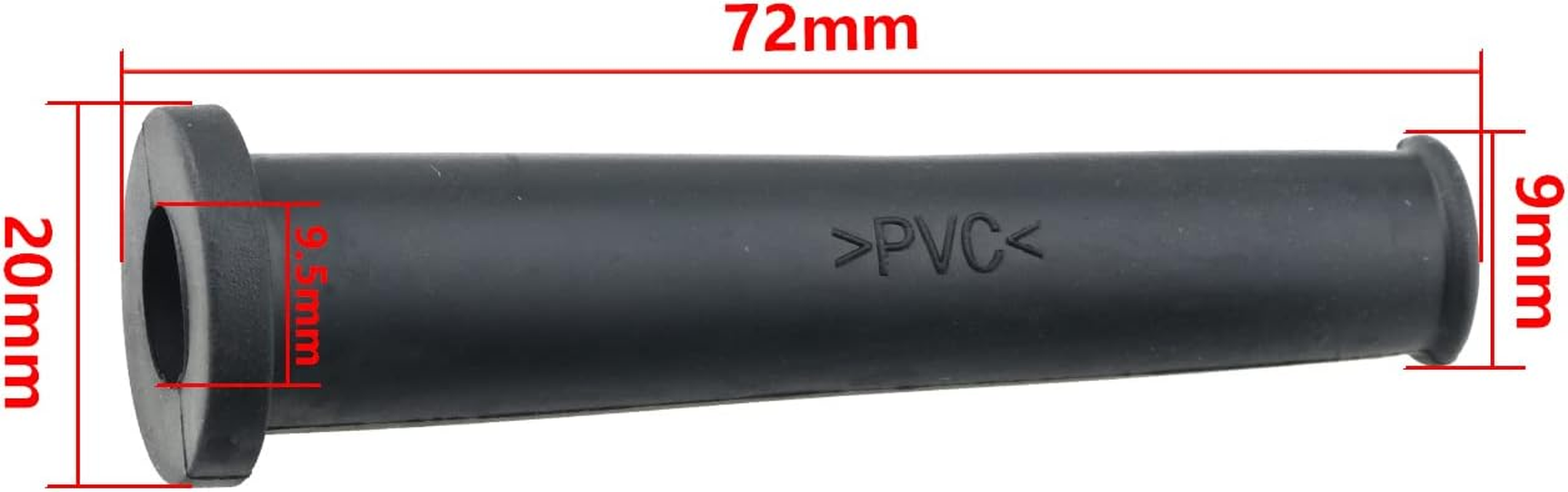 Cord Boot Protector 10PCS PVC Strain Relief Cable Sleeve Hose Rubber Black image number 1