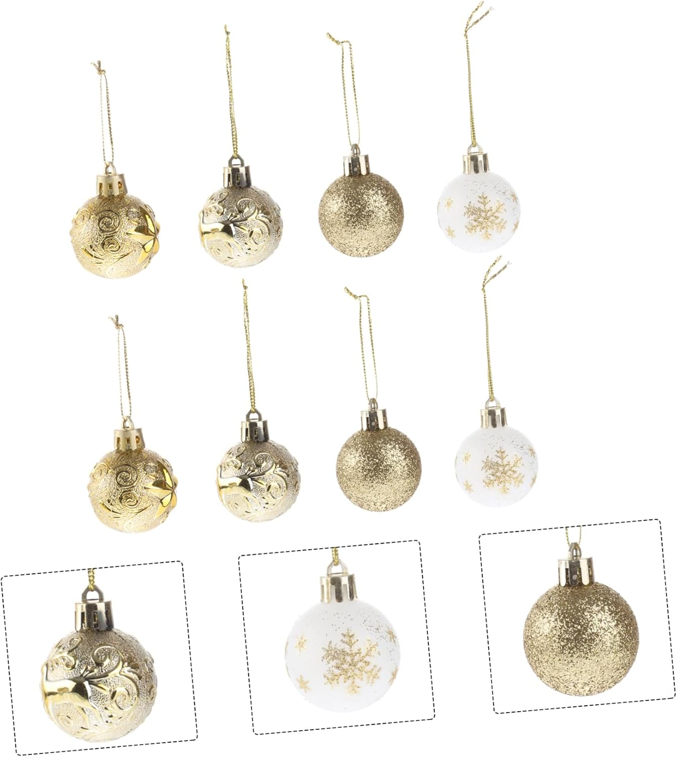 STOBAZA 30Pcs Shiny Christmas Tree Balls Xmas Ornaments for Holiday Decor and Festive Scene Random Colors for Parties and Family Celebrations image number 6