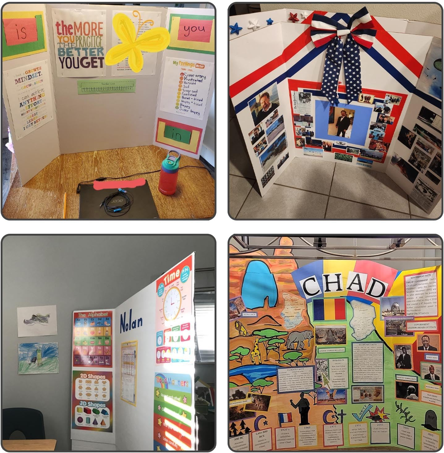 Trifold Poster Board, 24" X 16", 3-Pack, White Corrugated Display Boards for Science Fairs, School Projects, Event Displays, and Business Presentations image number 2