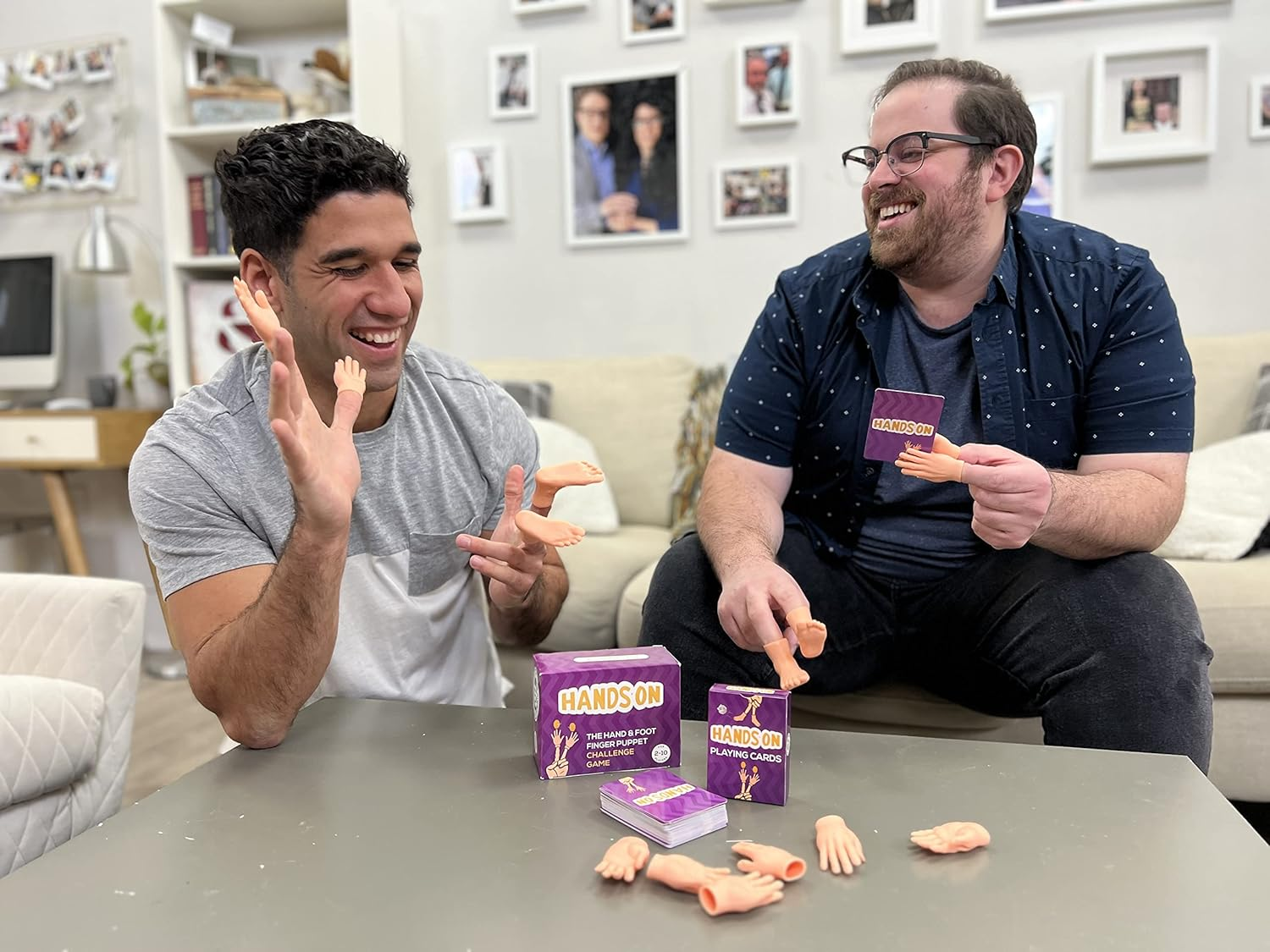 DR DINGUS Hands on Challenge Game - Includes Finger Hand and Feet Puppets - Hilarious Fun with Friend and Family image number 2