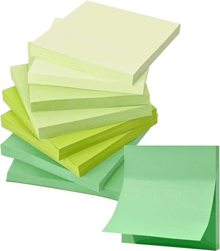 BAYTORY 640 Sheets Colored Sticky Notes, Gradient Memo Pads, Aesthetic Self-Stick Note, Self-Adhesive Sticky Note Easy to Post for Home Office School Supplies (Pink)