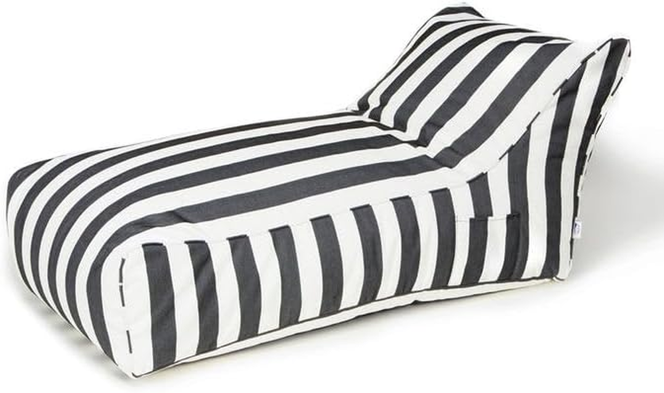 Billy Fresh Laid Back Outdoor Beanbag, 120 Cm Length X 65 Cm Width X 60 Cm Height, Black/White image number 5