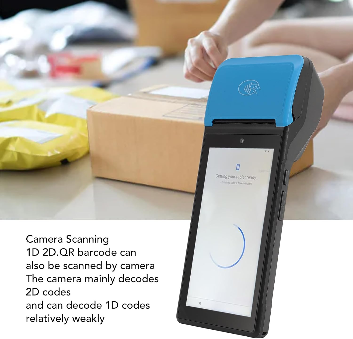 Handheld POS PDA Receipt Printer, 1080P 58Mm Thermal POS Receipt Printer with 5.5 Inch Touchscreen & Android 12.0 OS, Support 3/4/5G,Wifi,Bluetooth,Nfc.2Gb 16GB ROM (Eurasia) image number 1