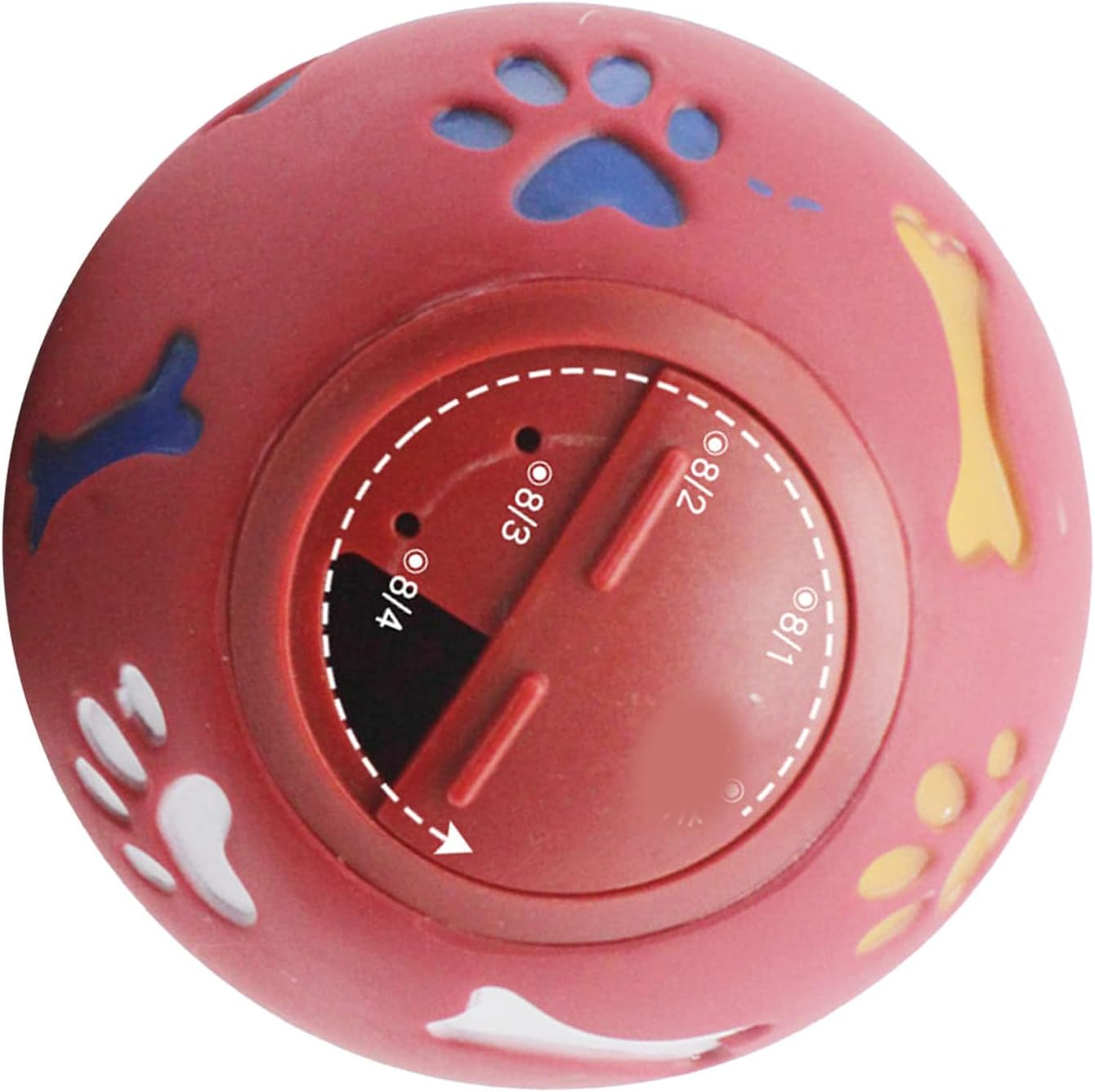 Dog Treat Dispenser Ball, Bite Resistant Cute Design Attractive Puppy Puzzle Chewing Ball Slow Feeding Adjustable for Indoor (M 11Cm/4.3In Diameter) image number 3
