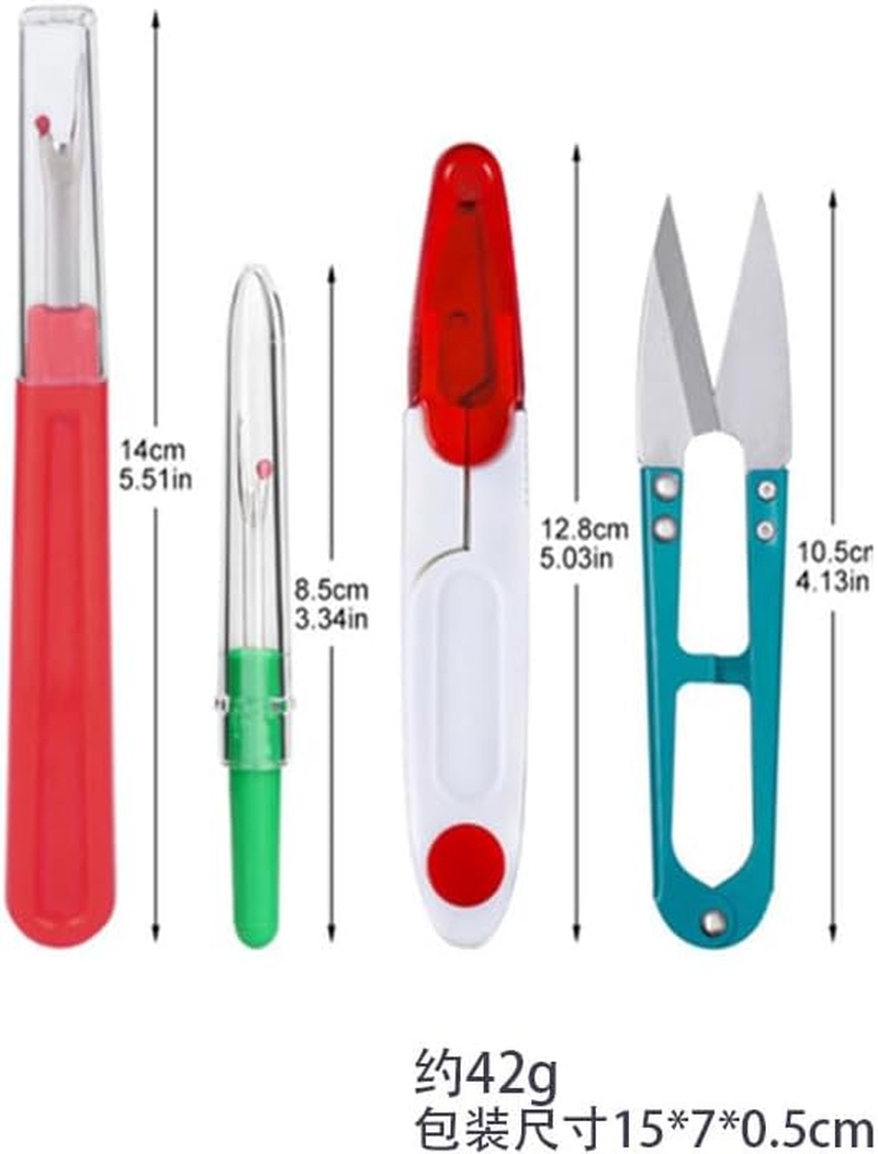 LYSAIMG 7 Pcs Seam Ripper and Thread Remover,Craft Sewing Tool Set Include 2 Big and 2 Small Sewing Stitch Thread Unpicker and 2 Sewing Scissor 1 Zipper Bag image number 1