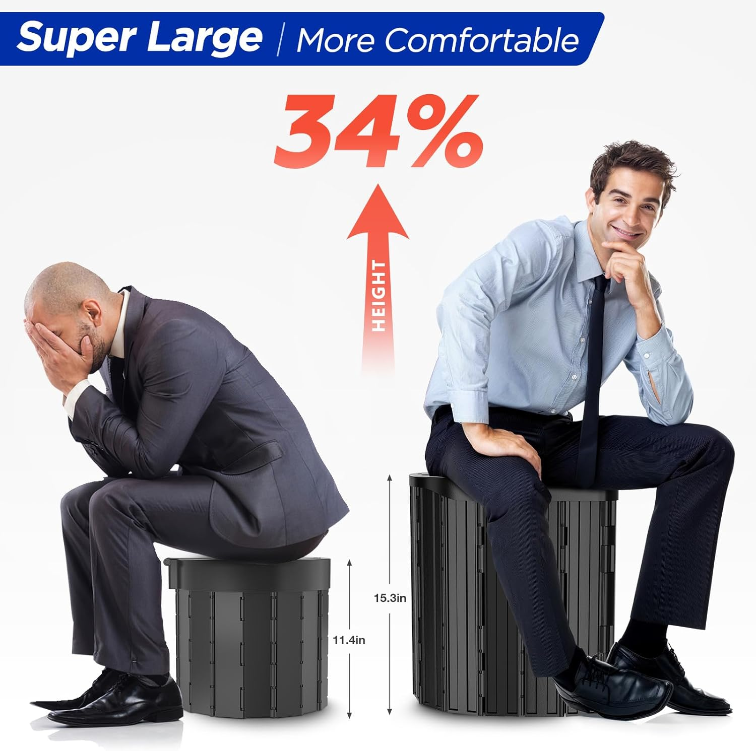 Pankay Camping Toilet with Pop up Privacy Tent, X Large Portable Toilet Potty for Adults, Outdoor Camping Shower Tents Changing Room, Instant Pop Up, Washable Foldable Camp Toilet Kit with Carry Bag image number 4