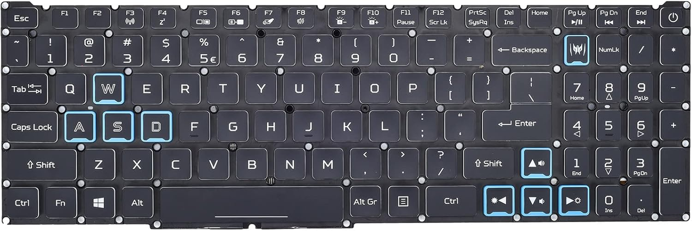 Replacement Keyboard for Acer Nitro 5 AN515-45 AN515-54 AN515-55 AN515-57 AN515-58 AN517-51, Predator Helios 300 PH315-52 PH315-53 PH317-53 Series Laptop Black with RGB Backlit US Layout image number 1