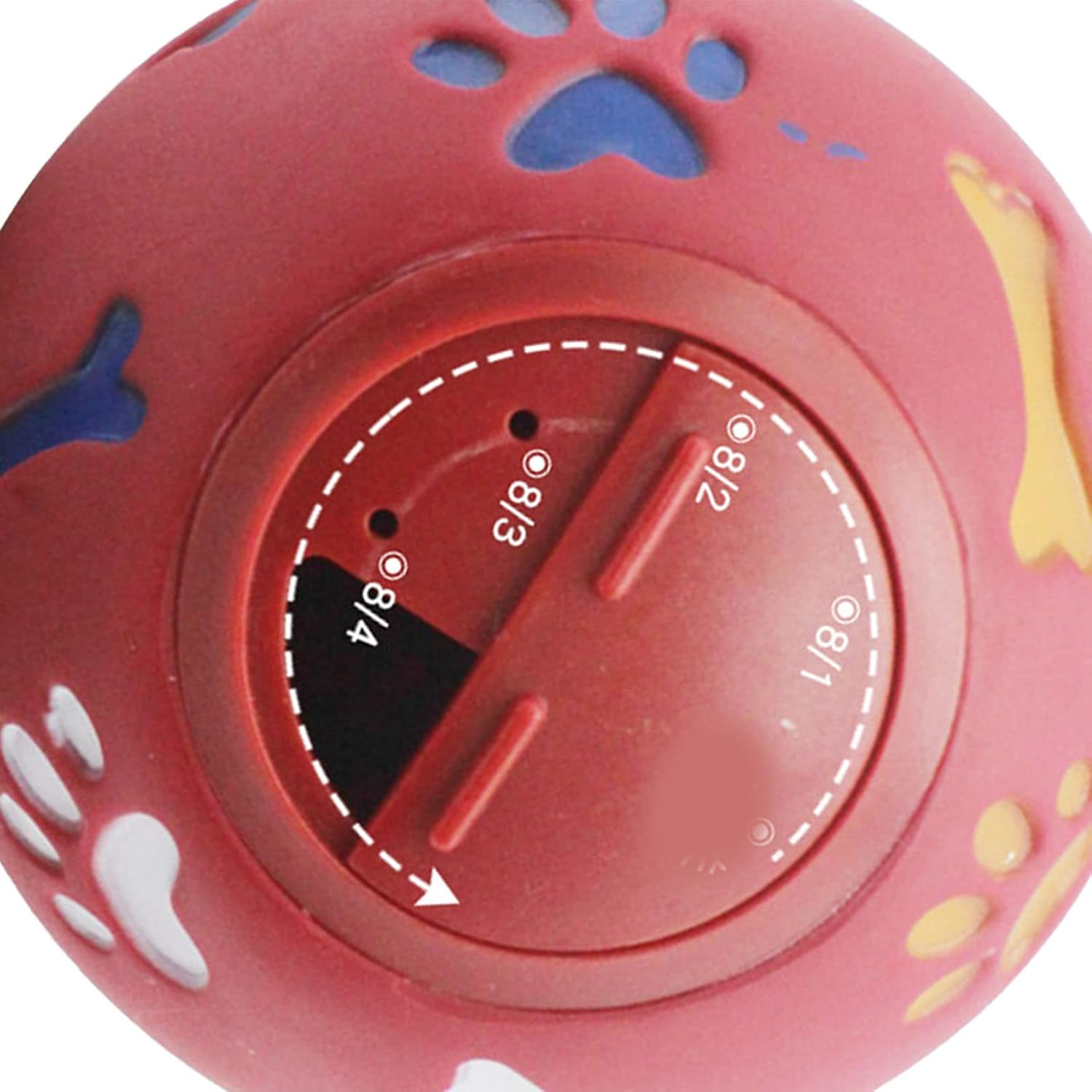 Dog Treat Dispenser Ball, Bite Resistant Cute Design Attractive Puppy Puzzle Chewing Ball Slow Feeding Adjustable for Indoor (M 11Cm/4.3In Diameter) image number 1