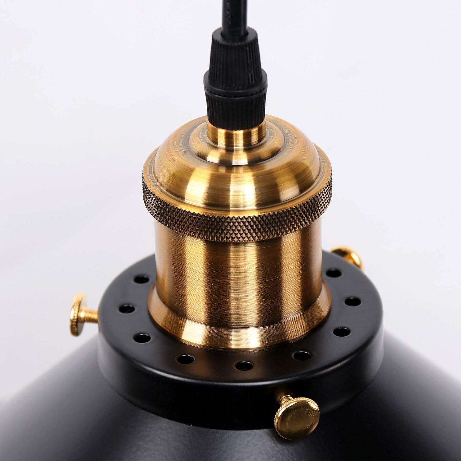 Newrays Industrial Retro Black Iron Kitchen Restaurant Bar Balcony Hanging Pendant Light (2 Pack) - 2 Pack image number 5