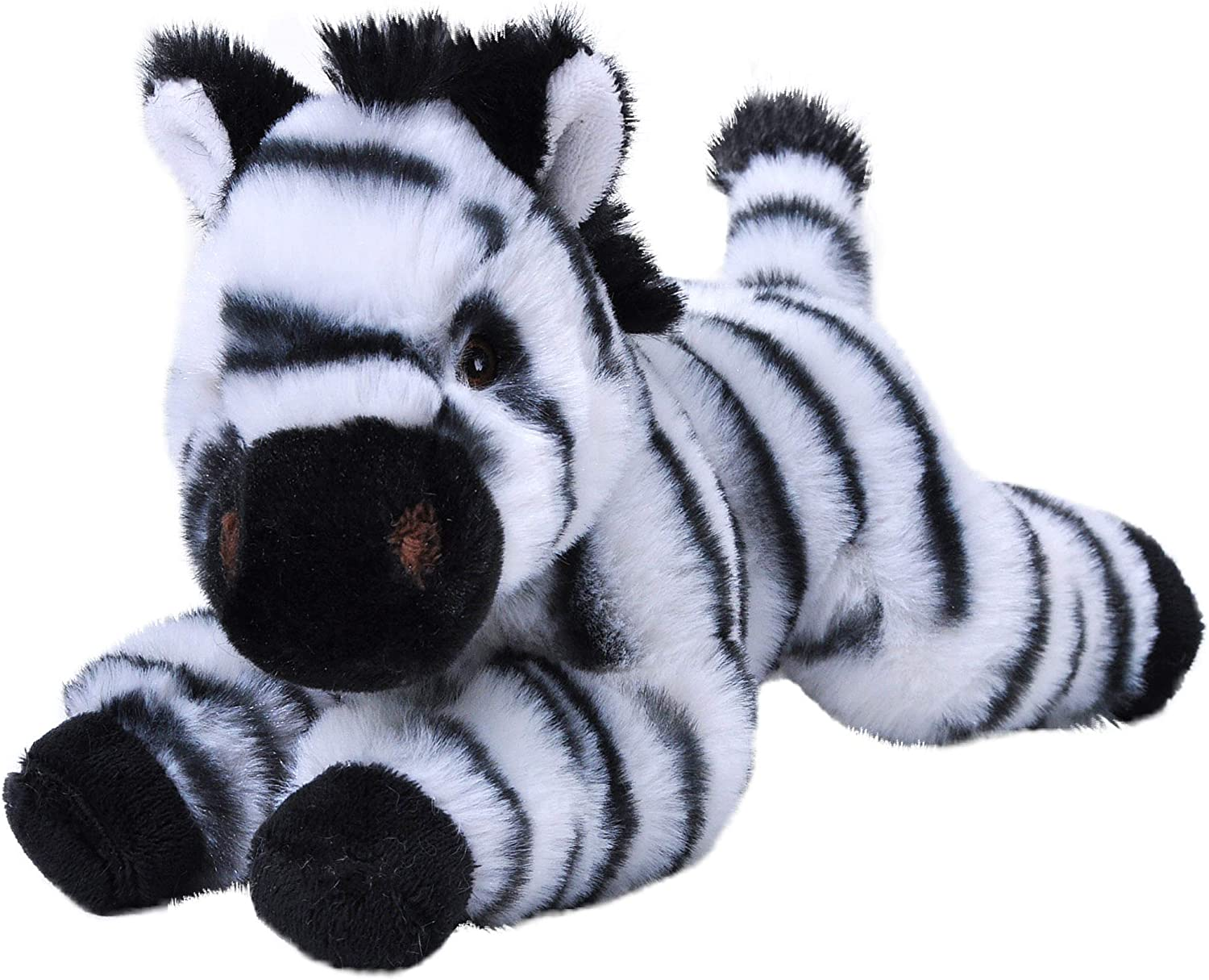 Wild Republic Ecokins Mini Zebra Stuffed Animal 8 Inch, Eco Friendly Gifts for Kids, Plush Toy, Handcrafted Using 7 Recycled Plastic Water Bottles