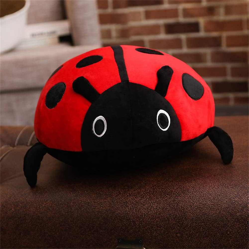 Cute Plush Toy Soft Ladybug Ladybird Insect Hold Doll Pillow Cushion Novelty Children Birthday Gift (Red, 30Cm/11Inch) image number 2