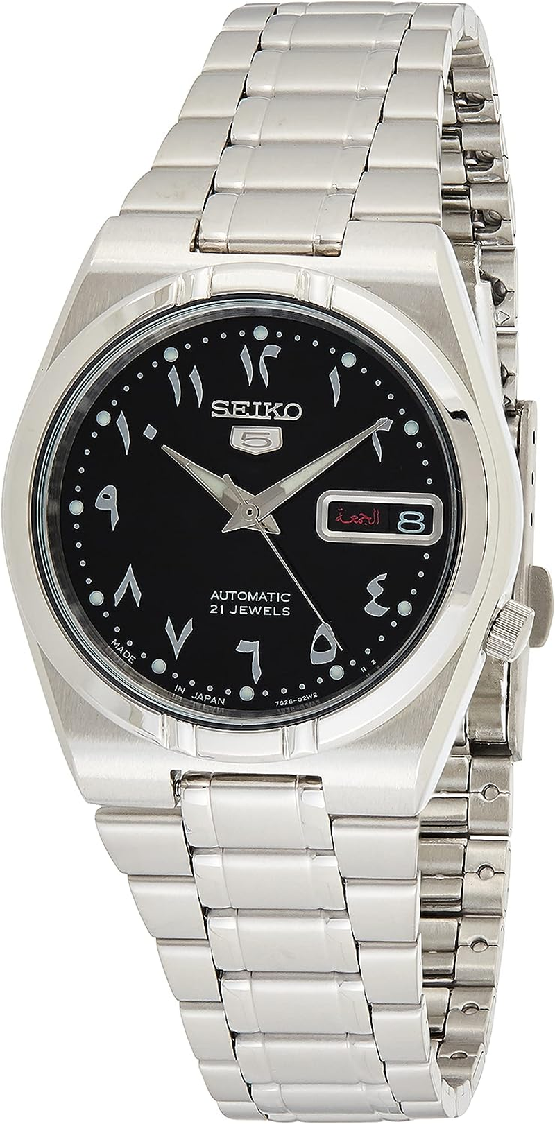Seiko 5 Automatic Black Dial Stainless Steel Men'S Watch SNK063J5 image number 2