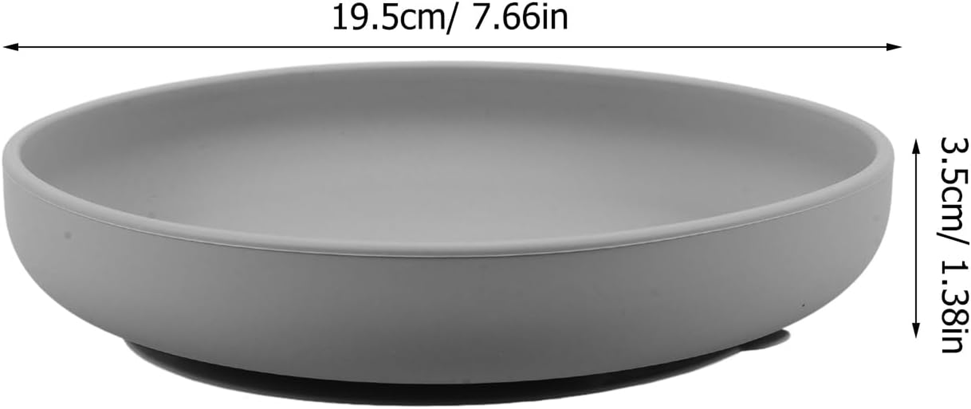 Healeved Anti-Spill Scoop Plate,Scoop Bowl with Suction Base Non-Slip Dish Adaptive Self Feeding Dinnerware for Disabled Handicapped Elderly Adults,Eating Utensils for Elderly Patients,Antishake Plate image number 5
