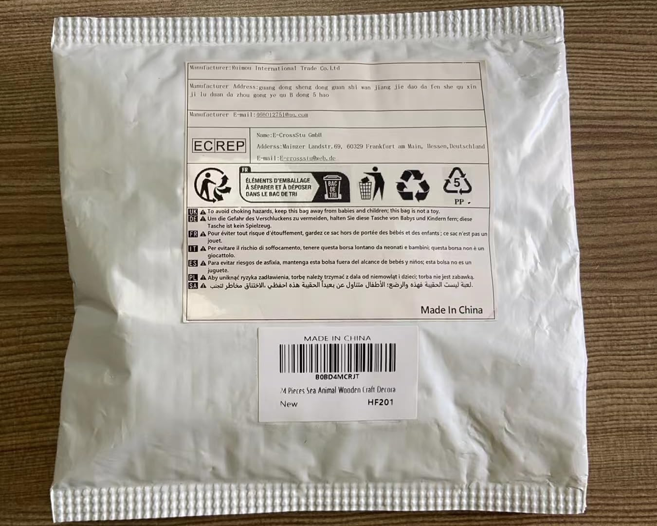 24Pcs Sea Animal Wooden Craft Decorations for DIY Gift Tags, Hand Coloring Kids, Holiday Party, Create Hanging Ornaments