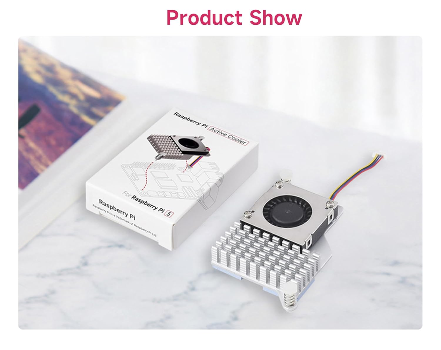 Official Active Cooler for Raspberry Pi 5, Combines an Aluminium Heatsink with a Temperature-Controlled Blower Fan to Accelerate Heat Dissipation image number 3