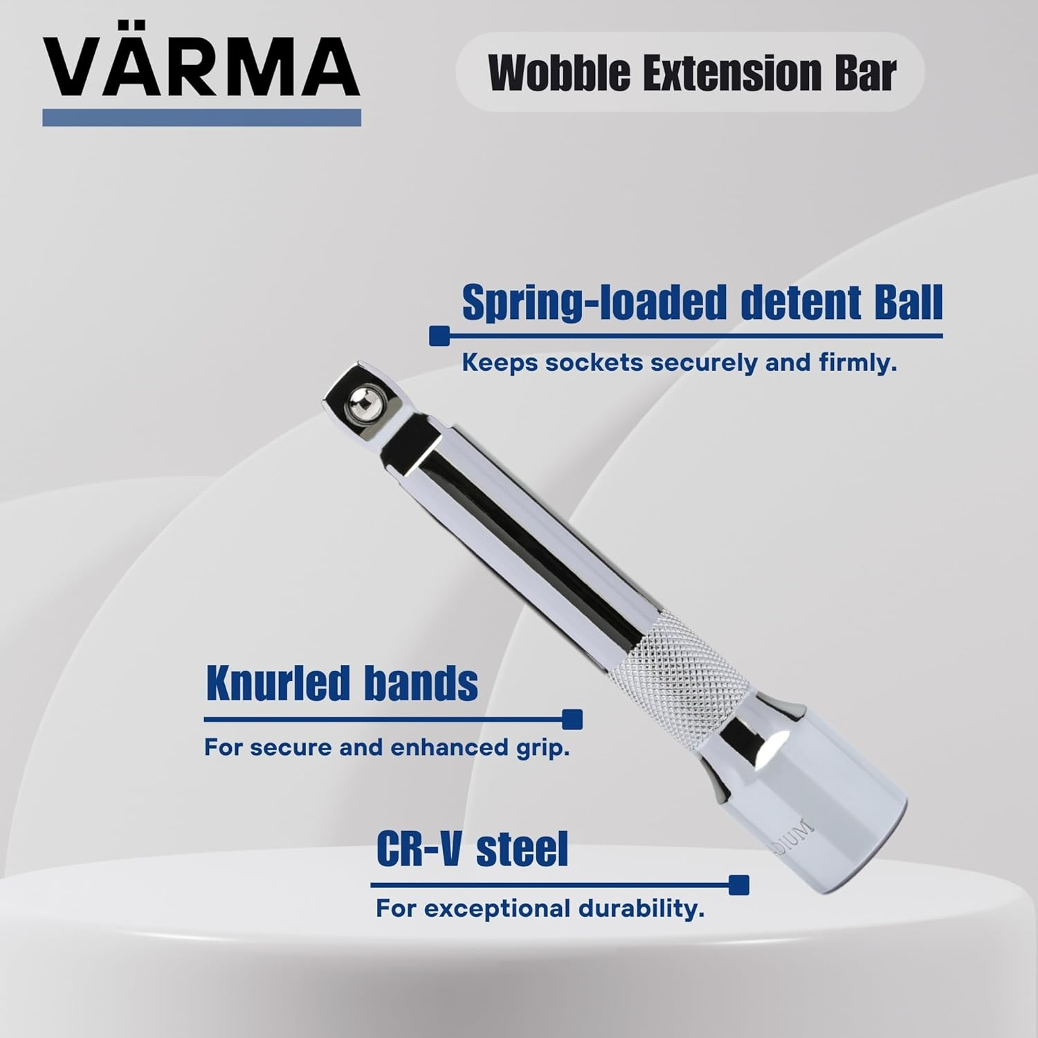 4 Piece 3/8 Inch Drive Socket Wobble Extension Bar Set (3&rdquo;, 6&rdquo;, 10&rdquo;, Universal Joint Socket Adapter), 3/8 Inch Drive Universal Joint Socket Adapter, Ideal for Automotive, DIY Use image number 3