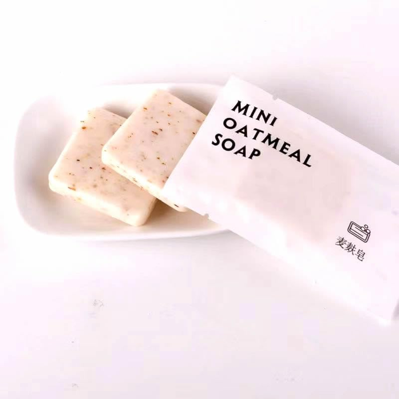 20G(0.7Ounce) Portable Travel Size Mini Square Oatmeal Soap for Bathing Cleaning Skin Hands Hotel (10) image number 2