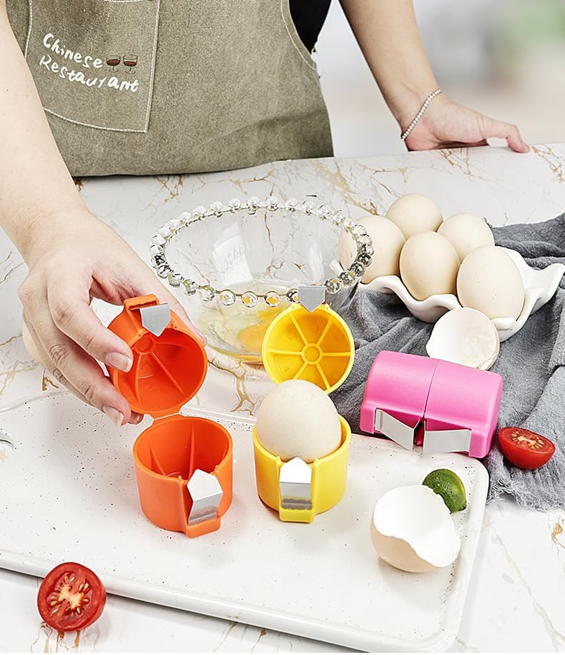 3PCS Egg Shell Opener,Egg Cracker Tool for Raw Eggs,Egg Shell Breaker,Multifunctional Egg Separator,Cooking and Baking Egg Cracking Tools,Kitchen and Restaurant Egg Peeler image number 4