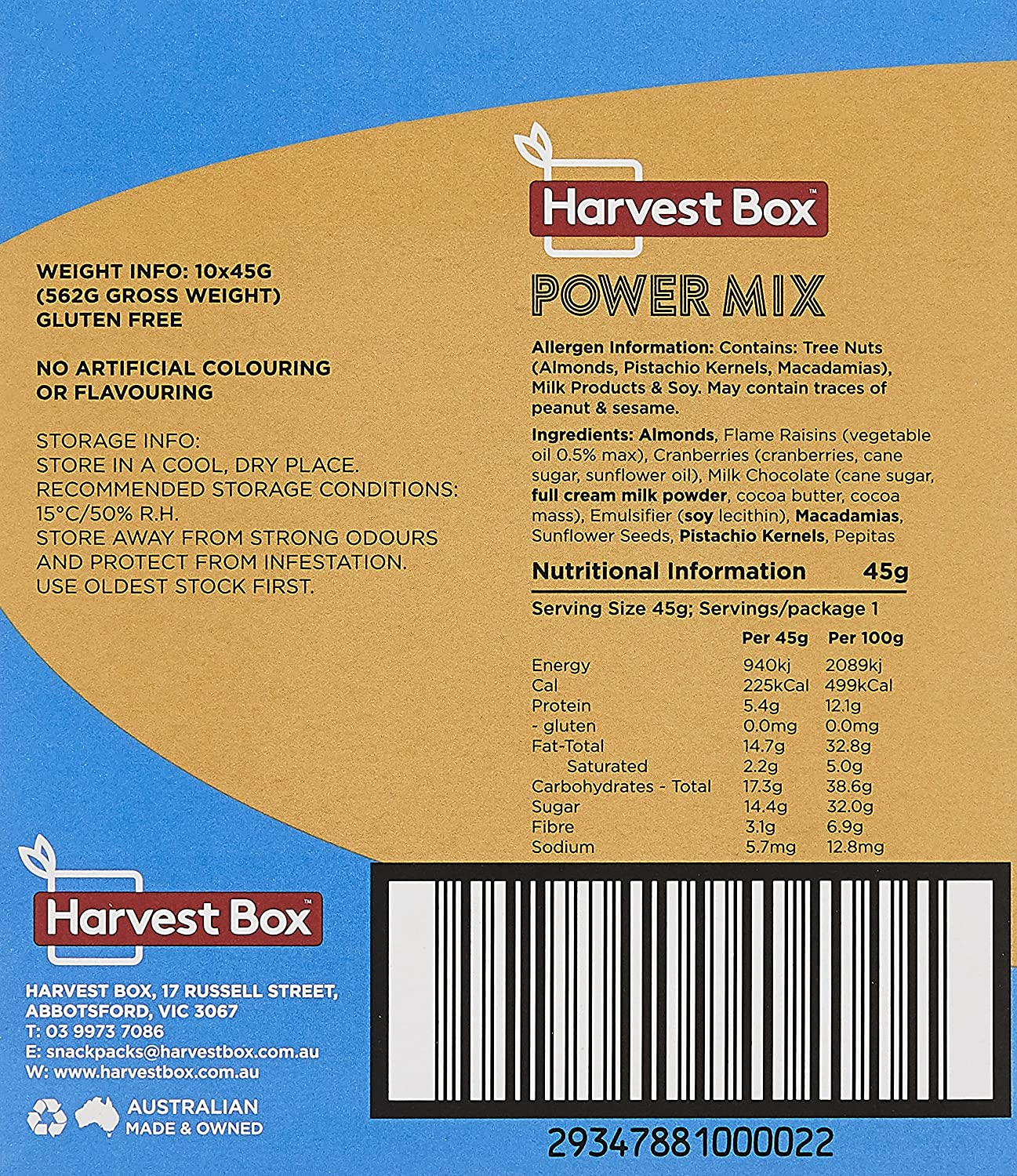Harvest Box Power Mix Snack Pack, 45X10 Grams image number 5