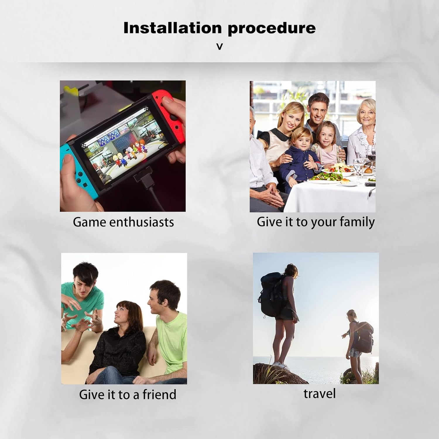 Case Compatible with Switch and Switch OLED Cute Hard Carry Case Protective Cover with Storage for 10 Games Console & Accessories image number 4