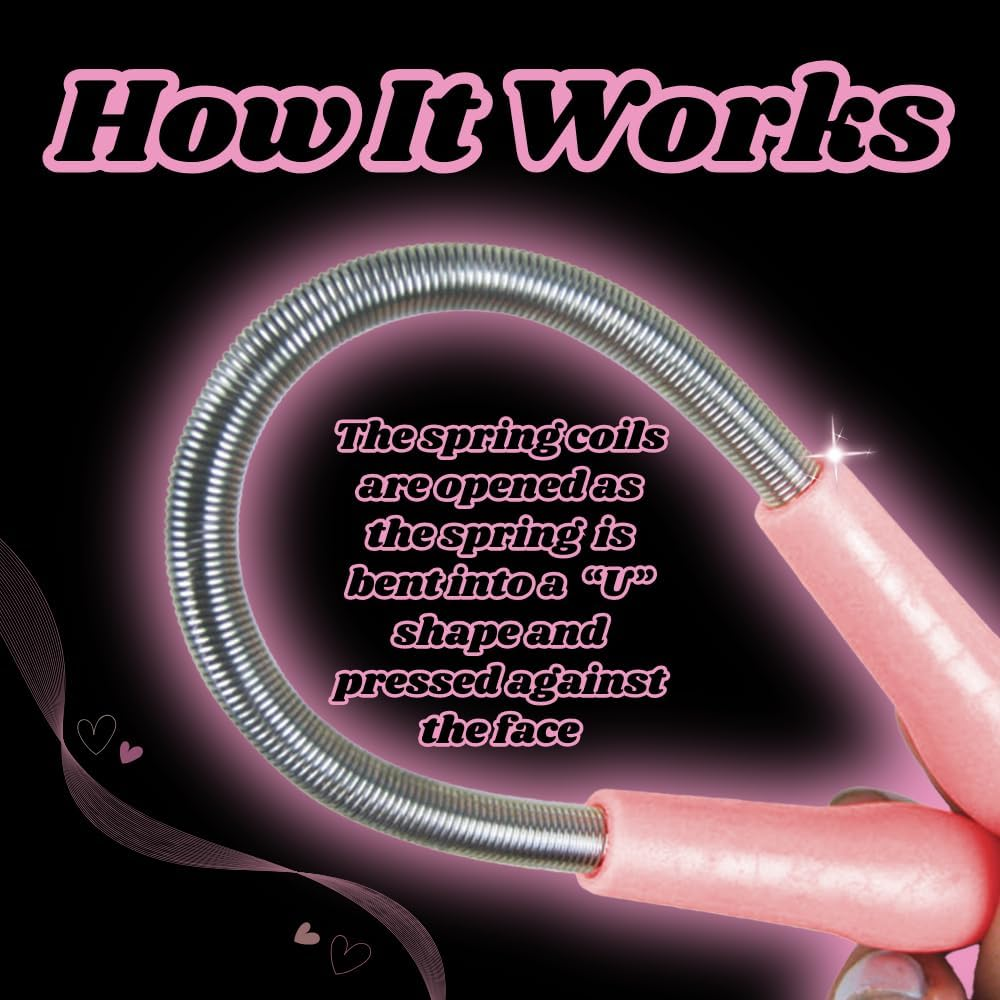 TRIXES Facial Hair Remover - Spring Epilator Tool for Quick Hair Removal - Effective Threading Alternative image number 5
