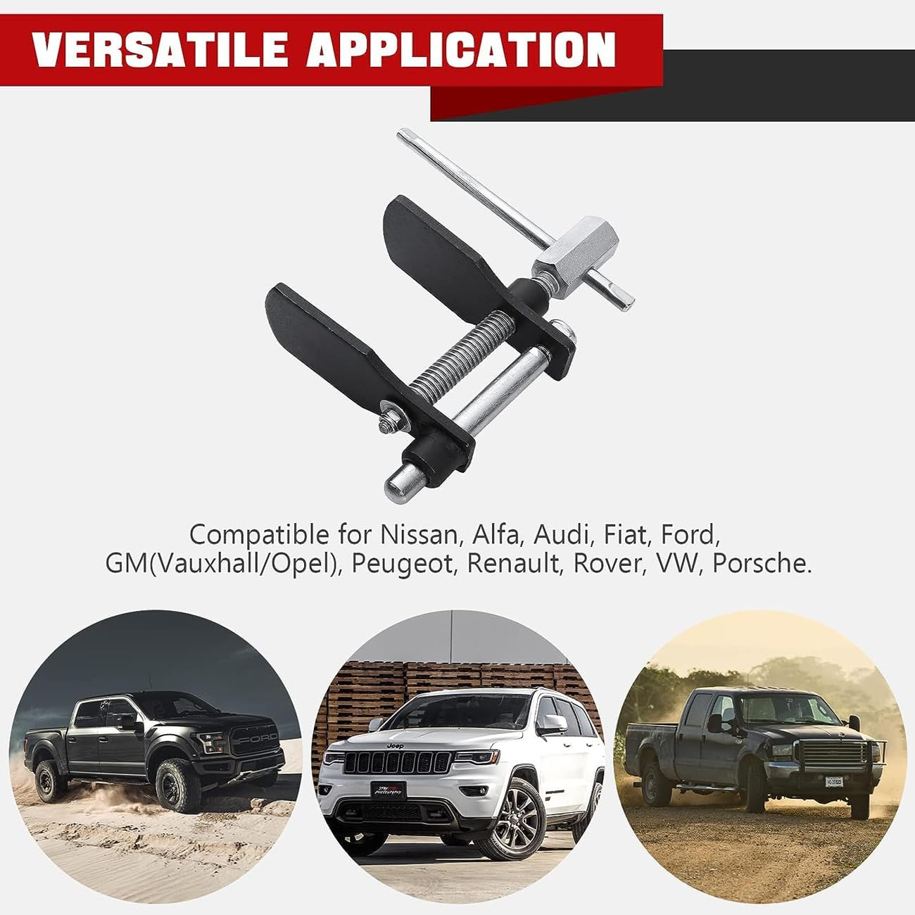 Disc Brake Pad Installation Spreader Caliper Piston Press Steel Spreader Kit Brake Pad Spreader Tool Caliper Piston Tool Brake Caliper Press Tool image number 5