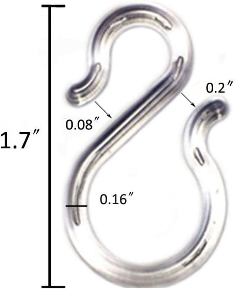 Zison 12 PCS 1.7Inch Clear Plastic Punch Bowl Cup S Hooks image number 2