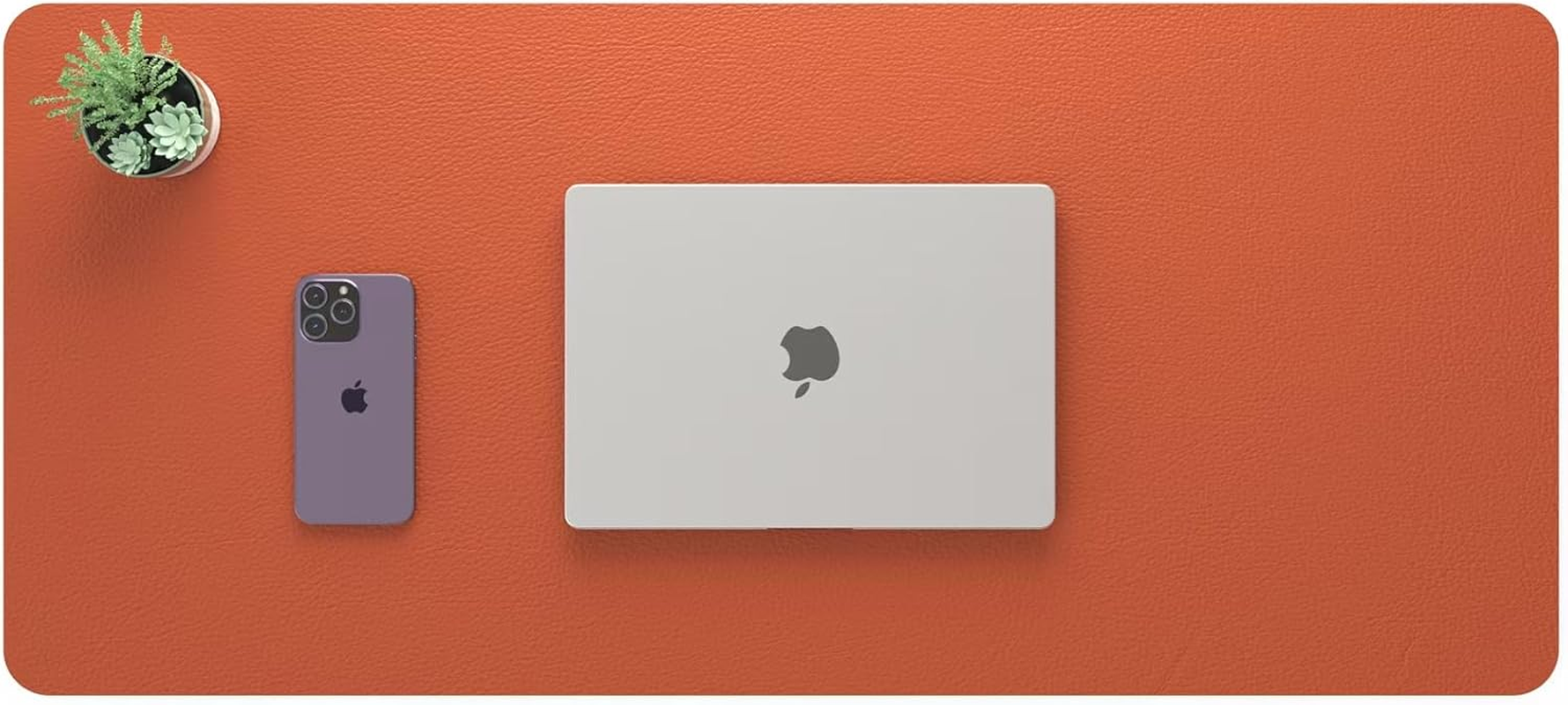 Leather Mouse Mat Protector Office Desk Mat Large Mouse Pad, Non-Slip PU Leather Desk Blotter, Laptop Desk Pad, Waterproof Desk Writing Pad for Office and Home (Gray, 80X40Cm)