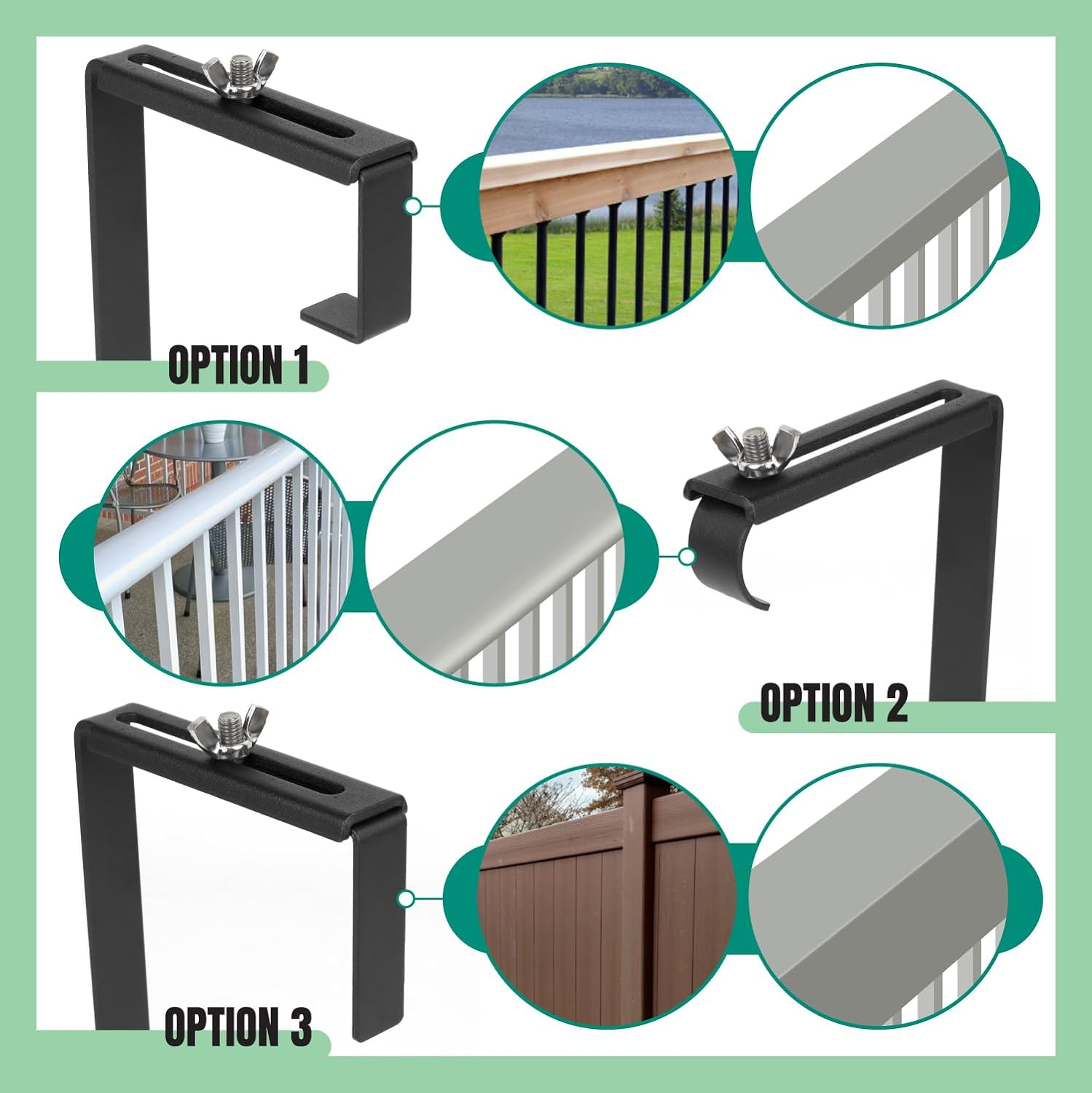 Adjustable Planter Box Bracket (Set of 4), Brackets for Window Boxes Planters, Planter Shelving with Adjustable Size the Width of the Bottom of the Planter Box- Great for Garden Fence, Balcony. image number 6