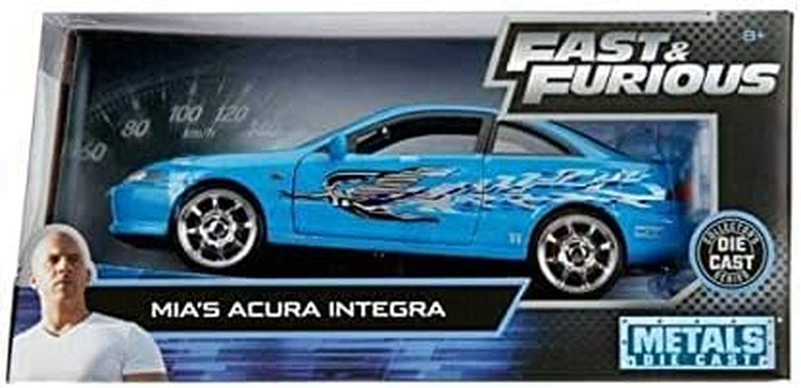 Jada Fast & Furious 1:24 Mia'S Acura Integra Type-R Die-Cast Car, Toys for Kids and Adults,Blue image number 2