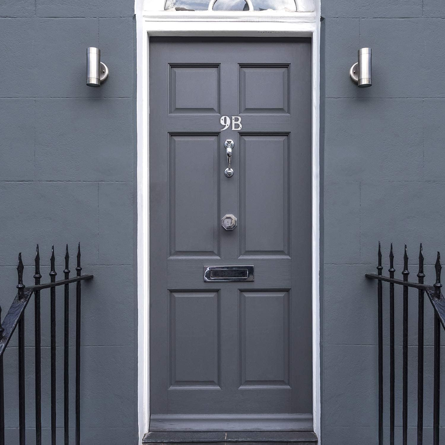 Tope 3D Mailbox Number, Silver Waterproof Self Adhesive 3D Number Stickers House Room Door Number for Home Apartment Cabinet Table Mailbox Outdoor Indoor Use (B) image number 1