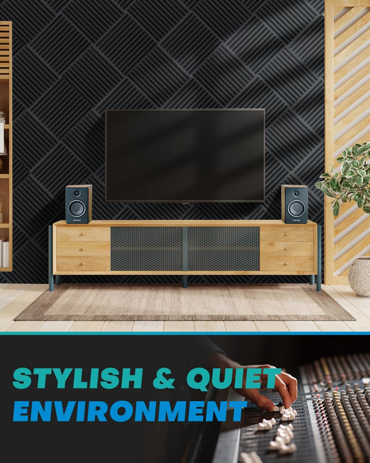 96 Pack Sound Proof Foam Panels for Walls, 2.5 X 30 X 30Cm /1" X 12" X 12" Soundproof Wall Panels, High Density Acoustic Panels Sound Absorbing, Sound Proofing Panel for Recording Studio, Offices