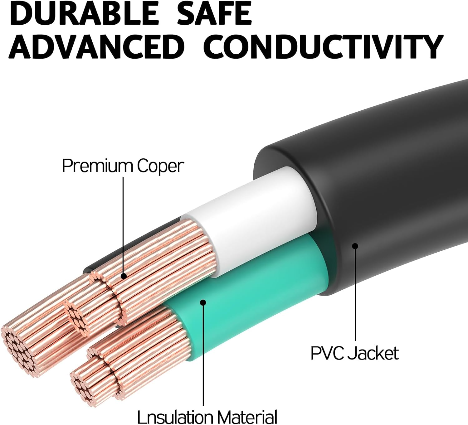 EP Power Extension Cord 5 M Australia Standard Household 3-Pin Plug Lead Cord, 240V, 10A, Black image number 5