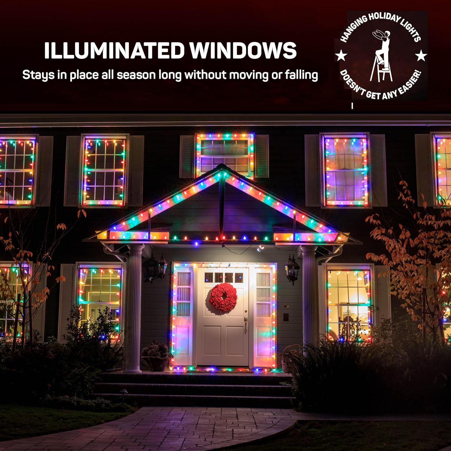 Christmas Light Suction Cups [Set of 100] Mini Light Suction Cup Hooks - Hang String Christmas Lights & Decorations - Christmas Light Suction Cup Clips - No Tools Required - Made in the USA image number 4