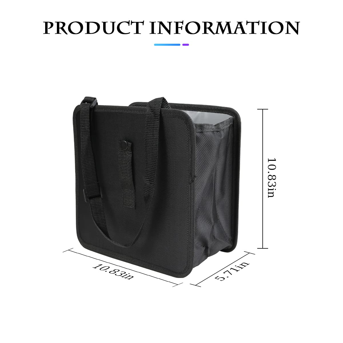 Foldable Trash Can, Hanging Waterproof Leakproof Storage Bag with Large Capacity, Car Interior Accessories (Large) image number 2