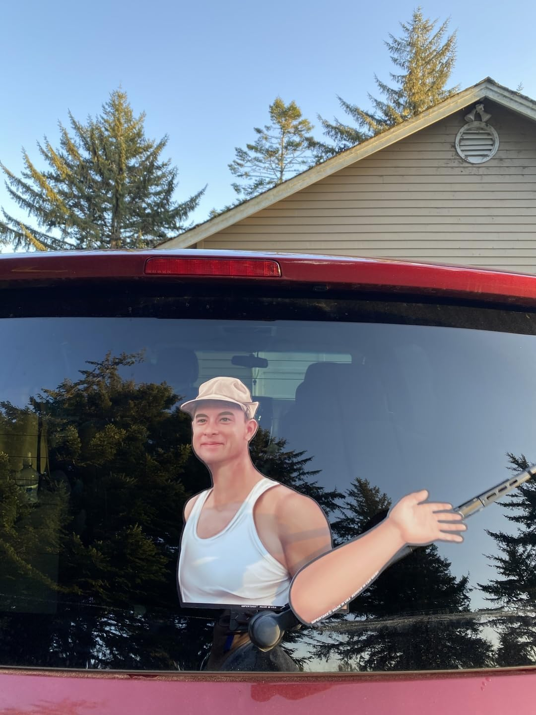 Shrimp Boat Captain Waving Wipertags USA with Decal for Rear Vehicle Wipers image number 2