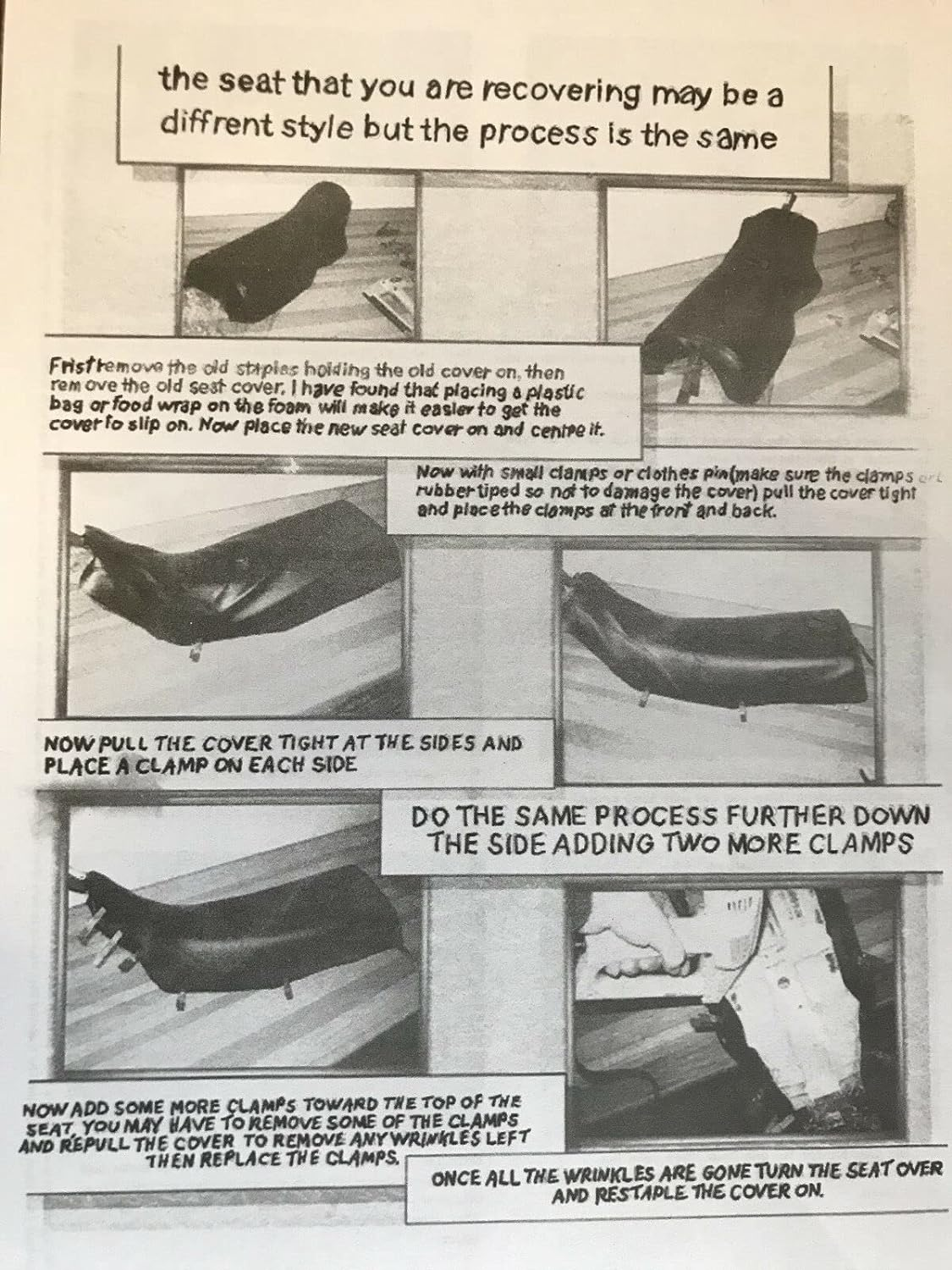 New Replacement Seat Cover Fits Yamaha Moto 4 225 250 285 350 350ER YMF Moto4 Black 459B image number 1