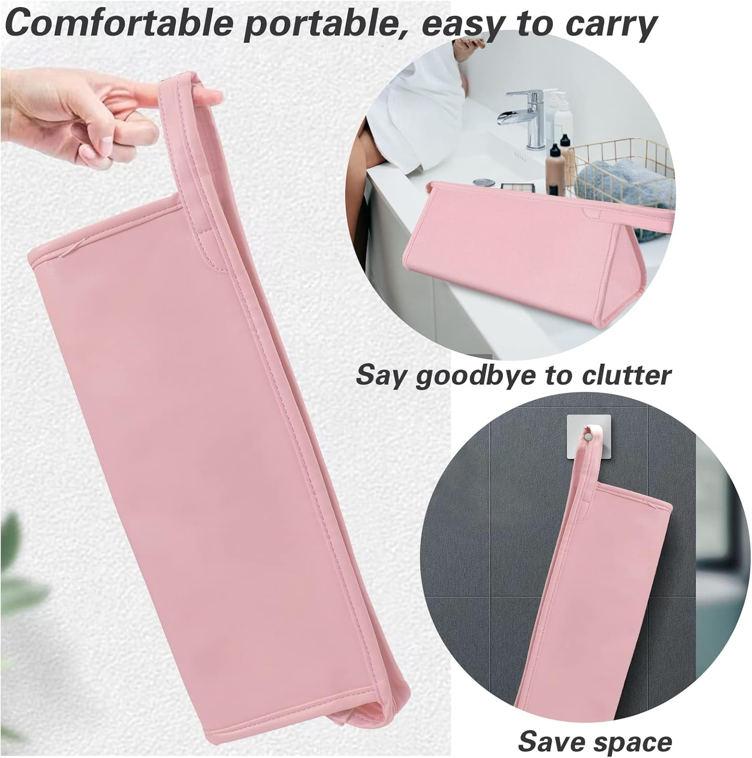 Travel Case for Dyson Airwrap Styler/Shark Flexstyle, Portable Carrying Case for Dyson Supersonic Hair Dryer, Waterproof Anti-Scratch Dustproof Shockproof Protection Organizer Travel Storage Bag(Pink) image number 4