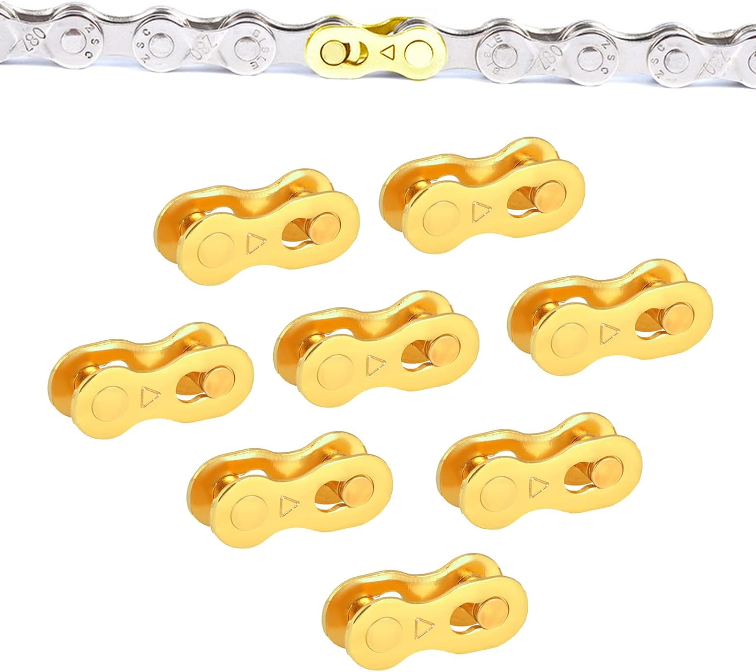 8 Pairs Bicycle Missing Link, 6/7/8/9/10/11/12 Speed Bike Chain Connector Lock Set, MTB Road Bicycle Connector for Quick Master Link Joint Chain Pin (11 Speed)