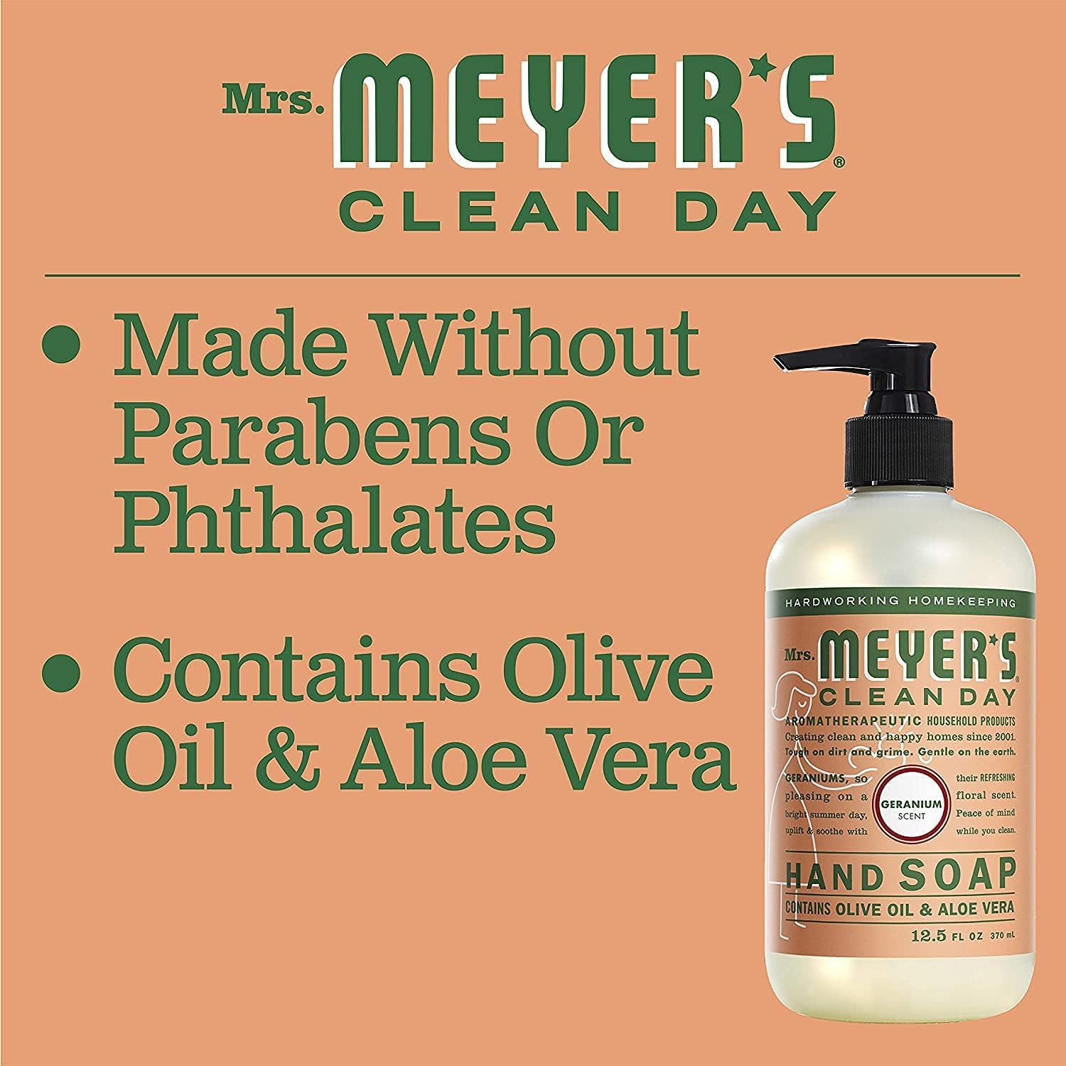 Mrs. Meyer'S Clean Day Mrs. Meyer'S Hand Soap Liq Geranium 12.5 Fz image number 4