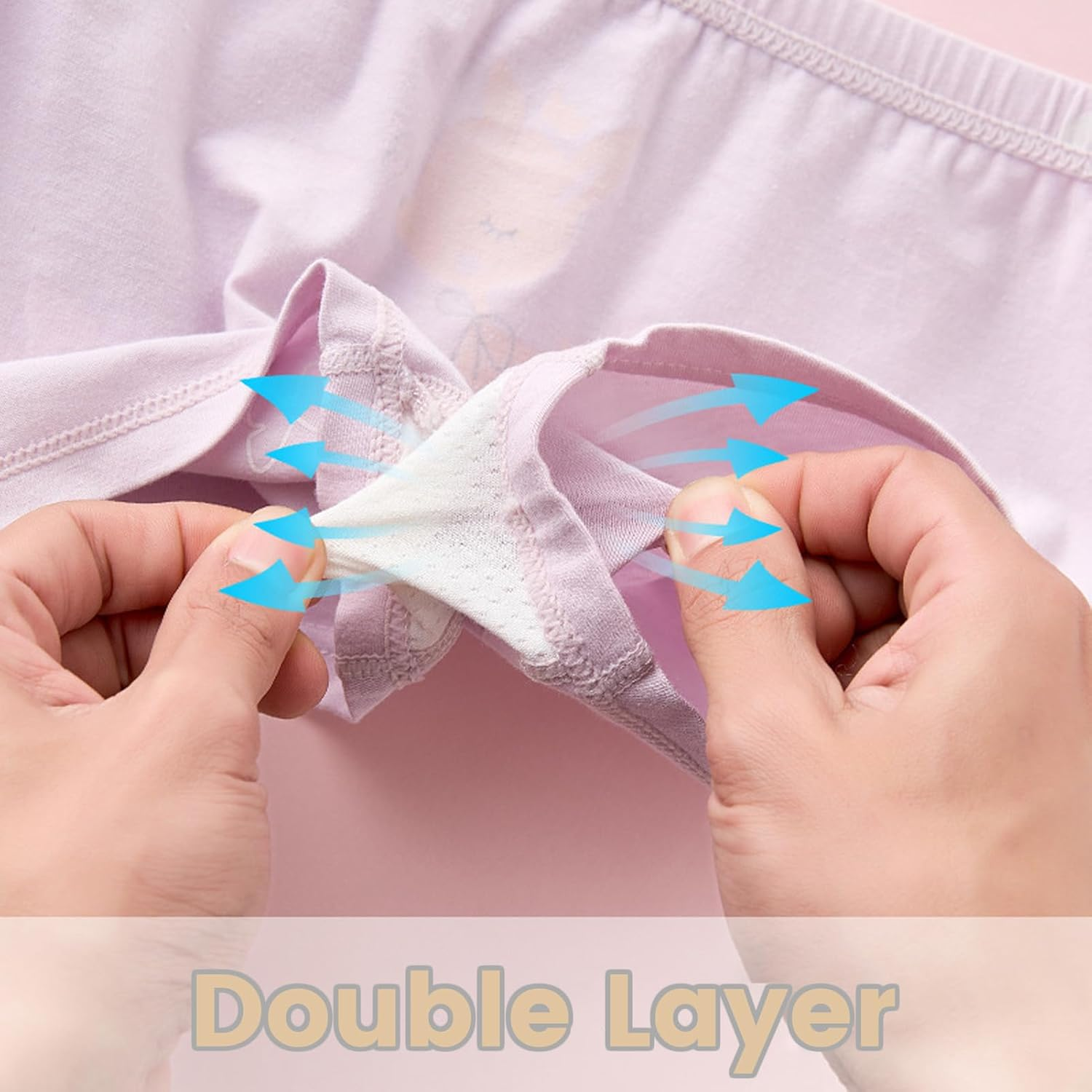 ZONEY 4 Pack Little Girls Cotton Underwear Soft Shorts Kids Boxer Briefs Panties for 2-10 Years image number 3