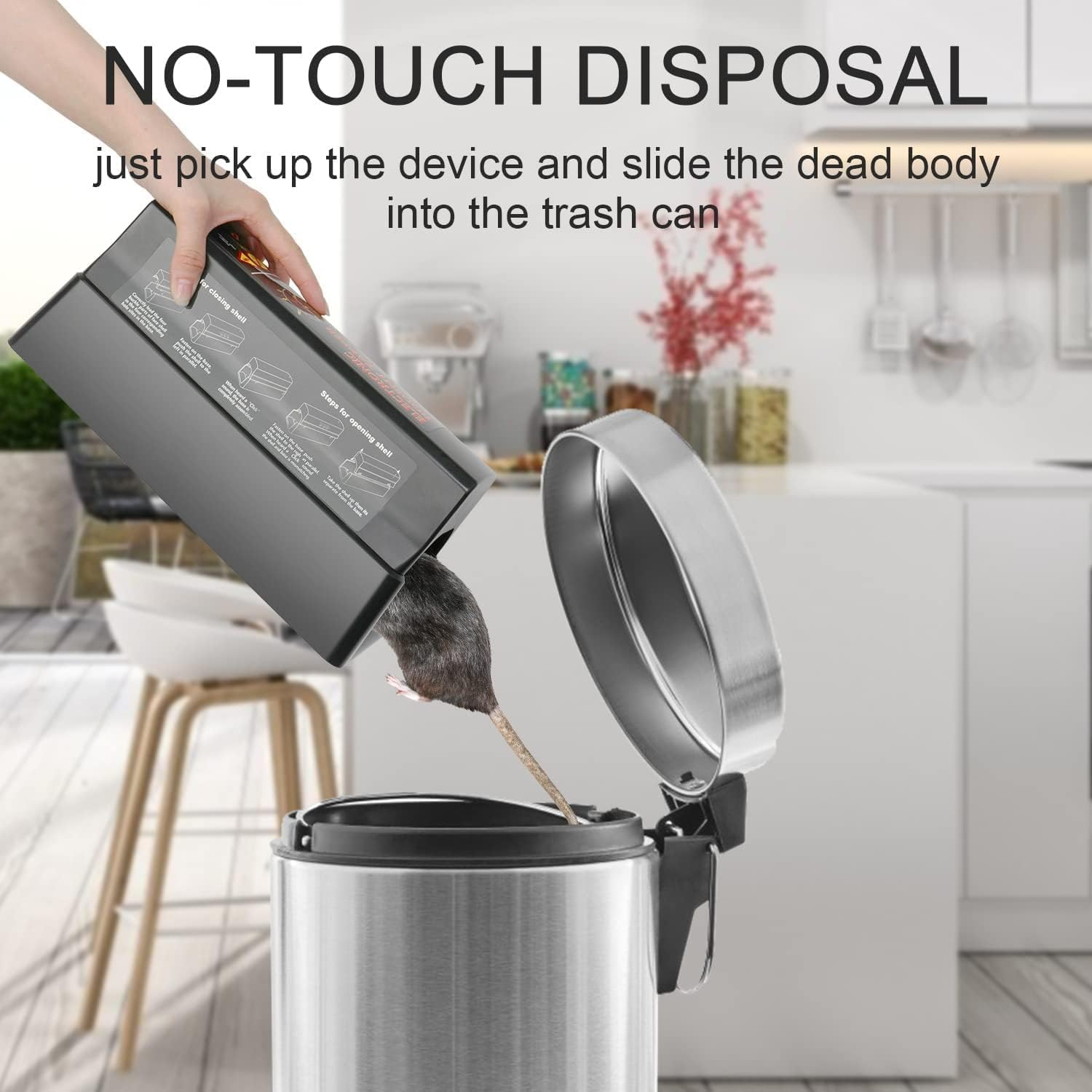 Electronic Rat Mouse Trap 7000V Shock Electric Rodent Zapper Dual Power Options Effective & Powerful Pest Control image number 6