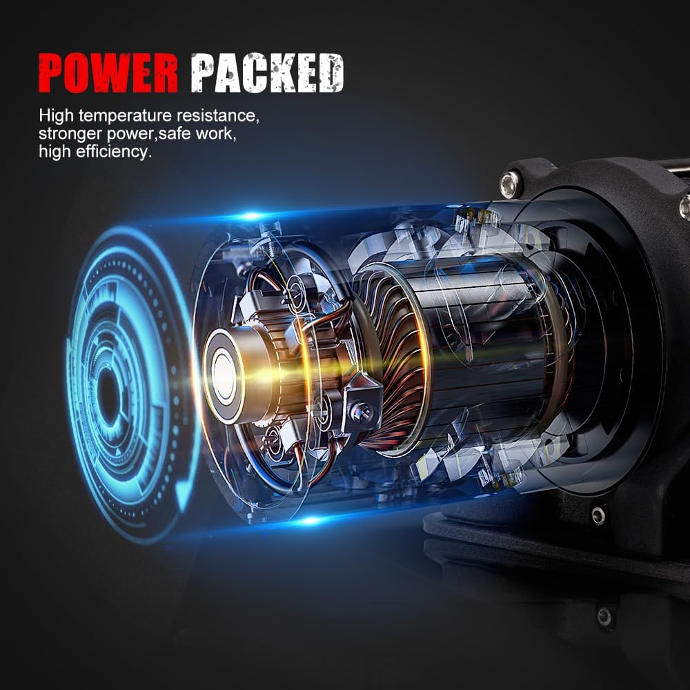 FIERYRED Electric Winch 4500Lbs/2045Kg 12V Synthetic Rope Wireless Remotes ATV UTV image number 6