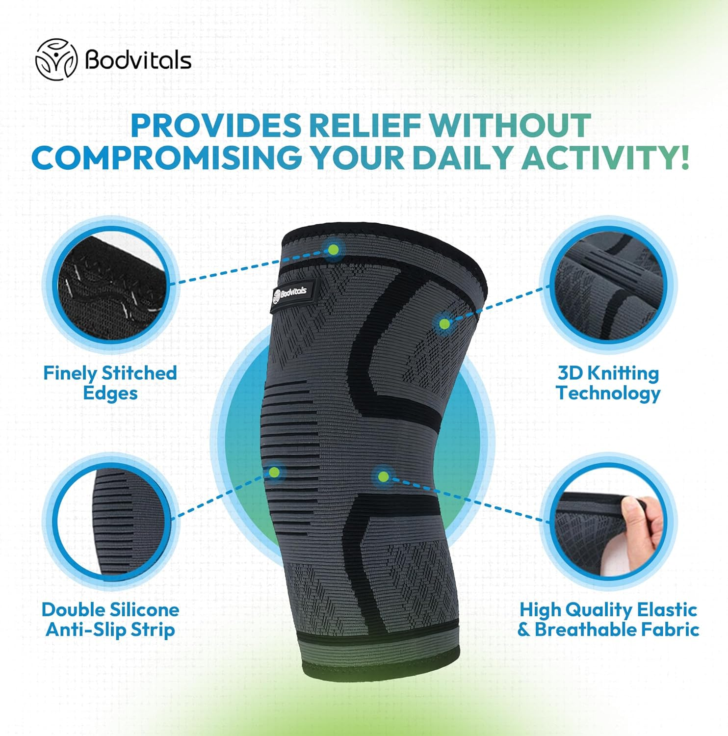 Elbow Compression Sleeve for Men & Women | Elbow Support for Sports, Workouts & Recovery | Breathable & Comfortable | Ideal for Tennis, Golf, Weightlifting, Basketball & Crossfit image number 2