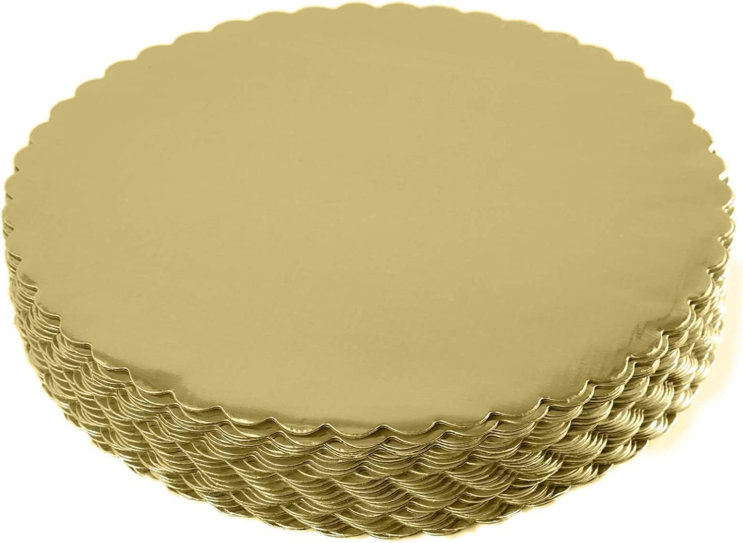 [25Pcs] 10" Gold Cakeboard Round,Disposable Cake Circle Base Boards Cake Plate round Coated Circle Cakeboard Base 10Inch,Pack of 25 image number 1