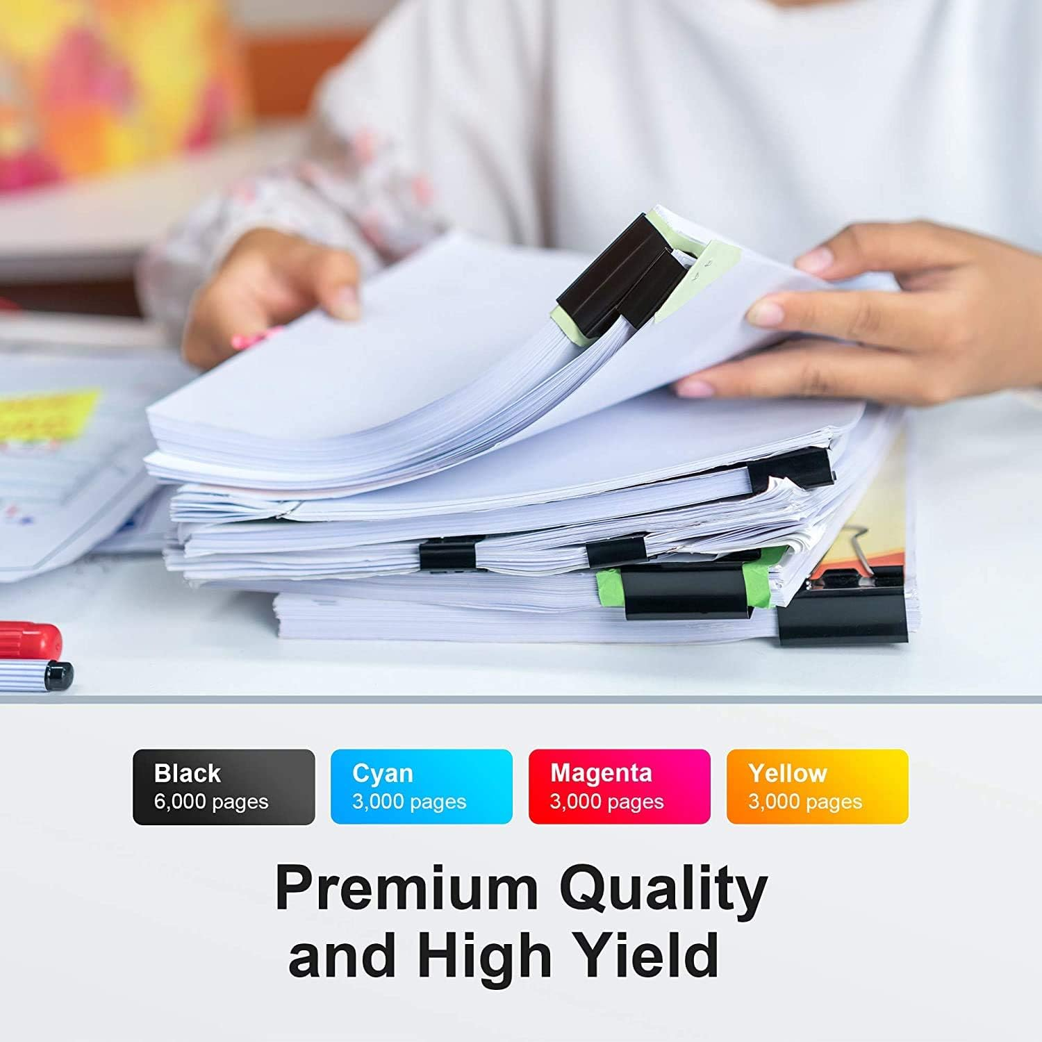 4 Pack TN346 TN-346 Toner Cartridge Compatible with Brother HLL8250CDN HLL8350CDW MFCL8600CDW MFCL8850CDW(1BK,1C.1M,1Y) image number 4