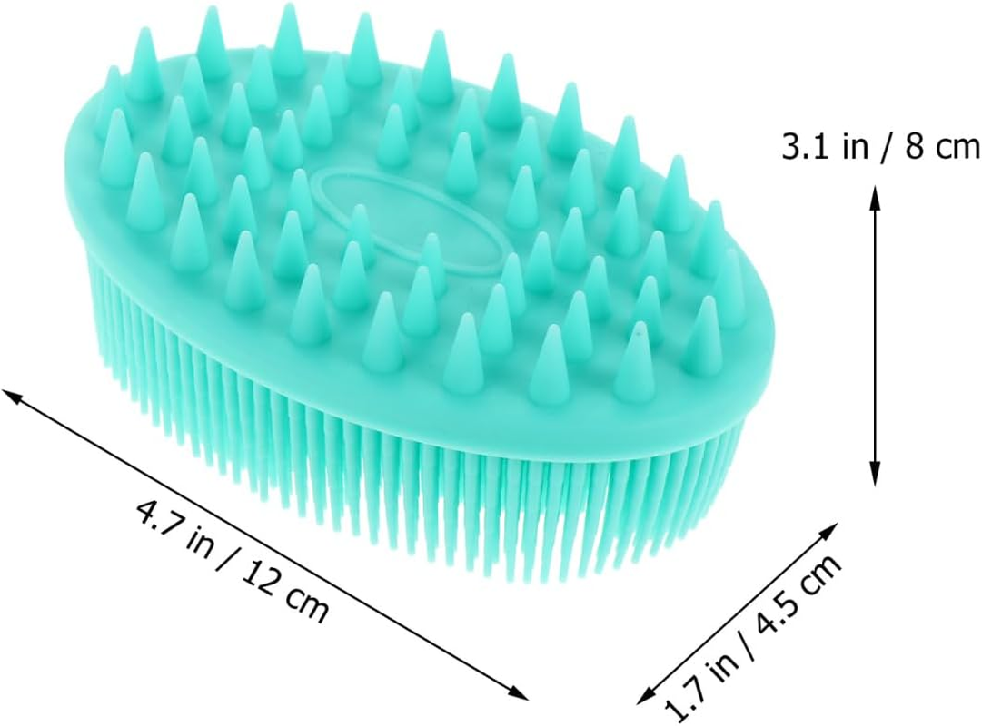 HEALLILY Silicone Body Bath Brush Cap Brush Soft Hair Massage Brush Hair Scalp Massager for Newborns Toddlers Kids Shower image number 5