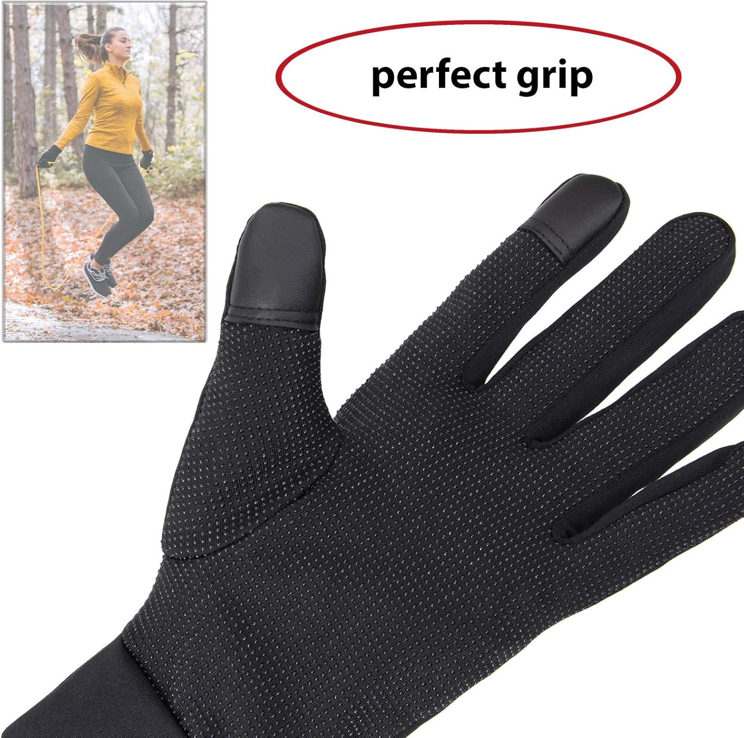 ALPIDEX Lightweight Sports Gloves Men Woman Gloves Touchscreen Running Thin Warm Liner Winter Bike Walking Cycling Biking Sporting Driving anti Slip Glove Liner image number 6