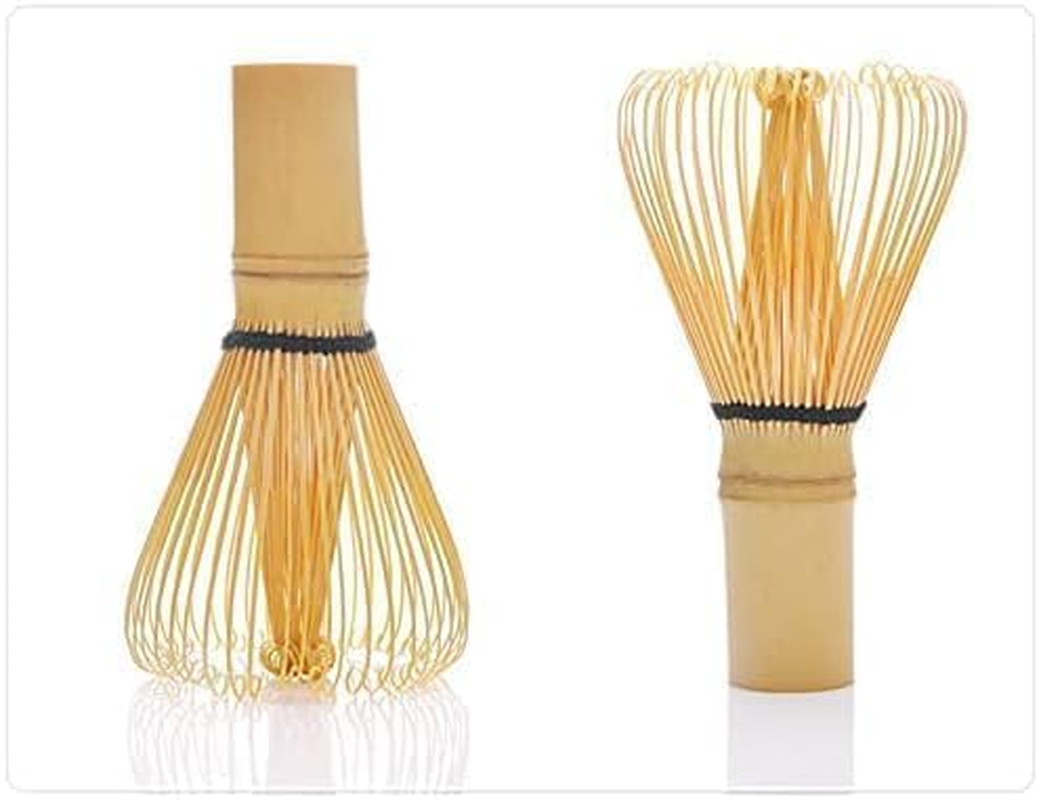 Handcrafted Golden Bamboo Matcha Whisk, 100 Prongs Traditional Japanese Chasen Matcha Stirrer -Bamboo Whisk Made from Durable and Sustainable Organic Material